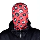 3D EFFECT EYEBALL DEMON GORE RED LYCRA FABRIC FACE MASK HALLOWEEN FS179
