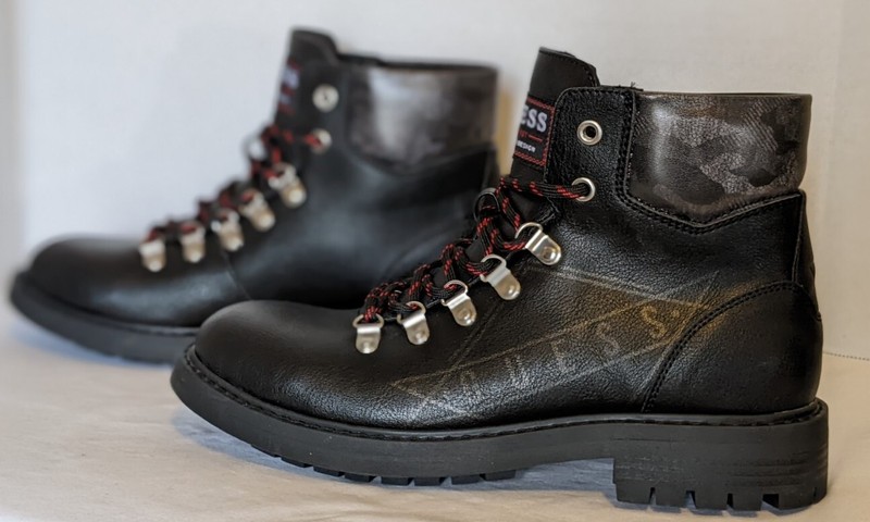 Guess Men's Boots GMROILER-R Black Faux Leather NEW   Size 8