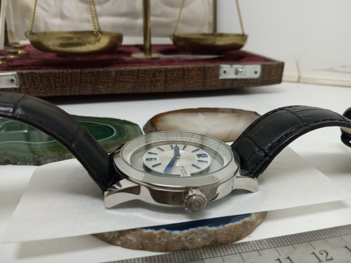 Stuhrling Original Mens Watch Winchester Blue Semi  display picture 3