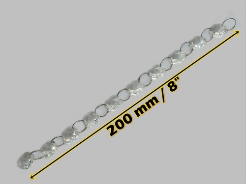 100 Chandelier Light Crystals 2m Garland 14mm Cut Glass Drops Beads Droplets - Picture 3 of 12