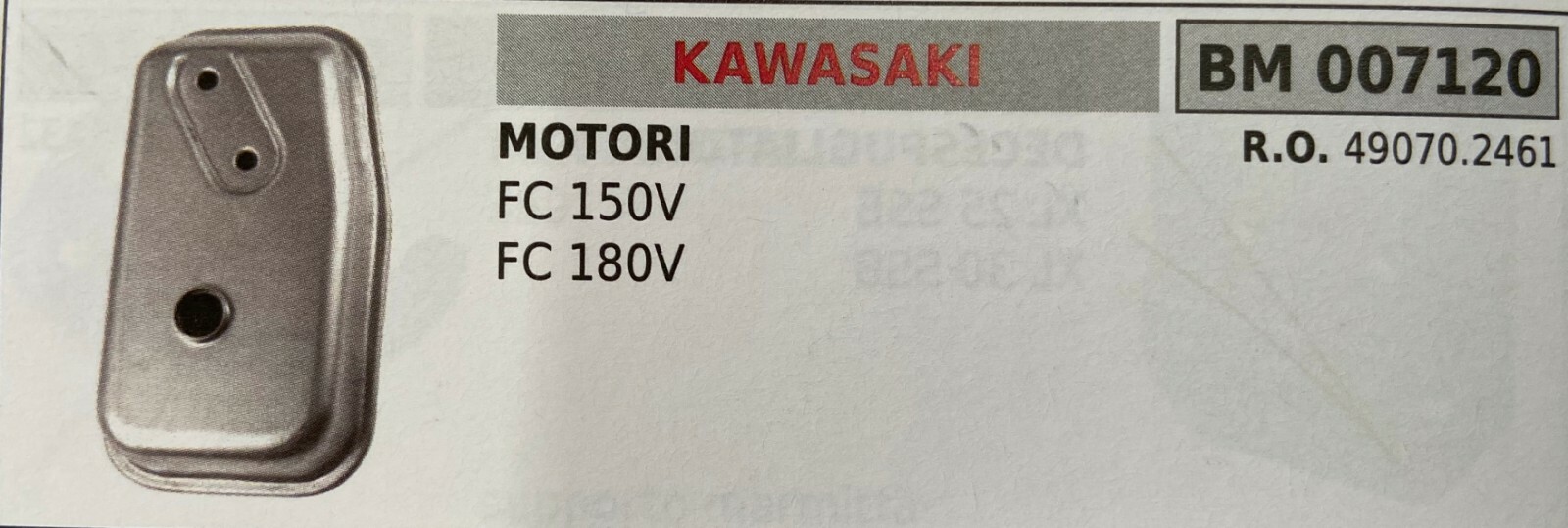 Silenziatore Marmitta Brumar BM007120 per Kawasaki TJ45E TJ53E
