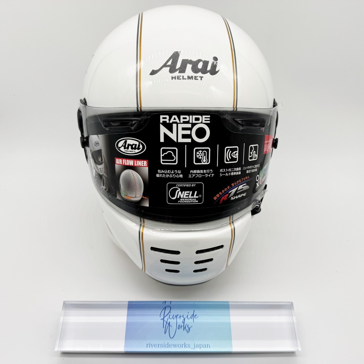 セキュリティ・セーフティ Arai RAPIDE-NEO CAFE RACER 59-60 Arai Helmet Concept-x Japan RAPIDE NEO Cafe Racer White Size
