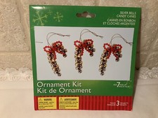 New Westrim Crafts Silver Bells Candy Canes Christmas Ornament Kit Makes 3