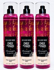 3 Bath  Body Works CHAMPAGNE IN PARIS Fragrance Mist Body Spray 8 oz
