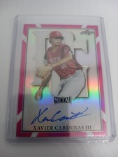 2021 LEAF PERFECT GAME METAL XAVIER CARDENAS III AUTO PINK 17/20