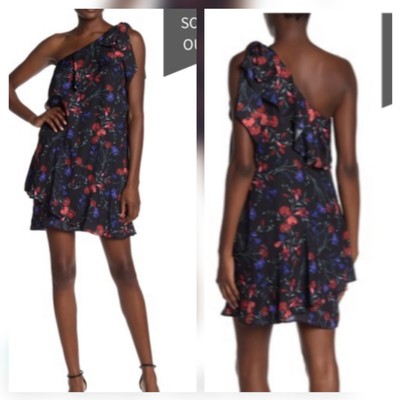 parker one shoulder dress