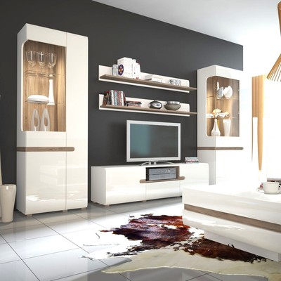 Mainz High Gloss White Sideboard Display Cabinet Tv Stand Unit