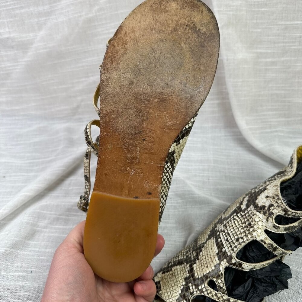 Maison Martin Margiela Python Snake Flat Ankle St… - image 7