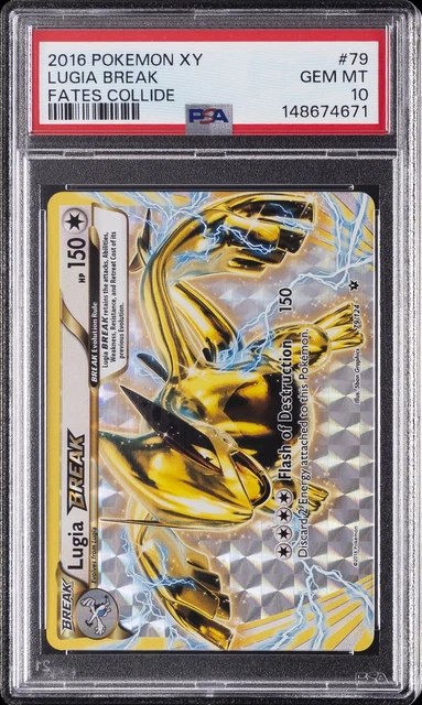 2016 POKEMON XY FATES COLLIDE #79 LUGIA BREAK PSA 10