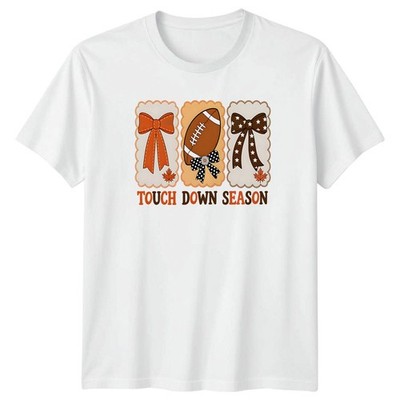 Touch Down Saison Herbst American Football Sport Herren Damen Grafik T-Shirt