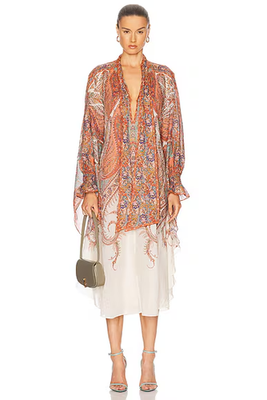 zimmermann tie neck midi dress AUTH Zimmermann Rhiannon Tie Neck Midi Dress Size 0P AU/2P US