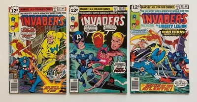 The Invaders #35, 36 & 37. 3 part story (Marvel 1978) 3 x VF+ Bronze age issues