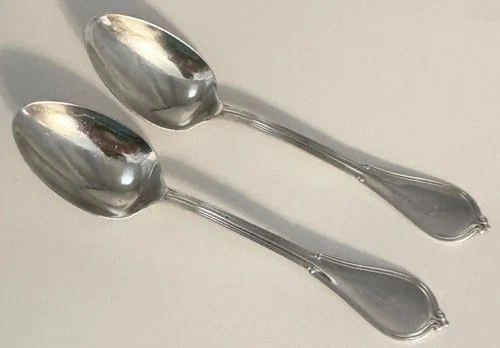 TWO ANTIQUE GORHAM 'COTTAGE' PATTERN C/18961 STERLING SILVER TEASPOONS