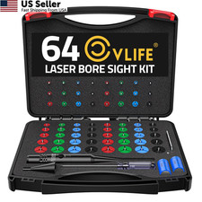 CVLIFE Laser Bore Sight Kit with 64 Adapters fit 0.17 to 12GA Green