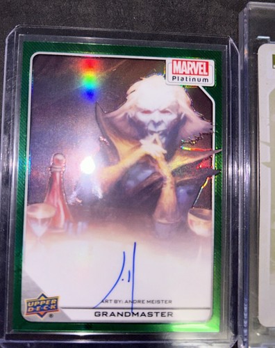Marvel Printing Plate 1 of 1 Grandmaster Artist Auto Green Rainbow /10 Meister - Picture 9 of 24