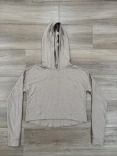 Lululemon Athletica Ceremony Hoodie Sweatshirt FITS 4-6 Beige Cropped Pullover
