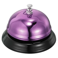 Desk Bell, 85mm(3.35") Dinner Bell for Restaurants, Service, Purple