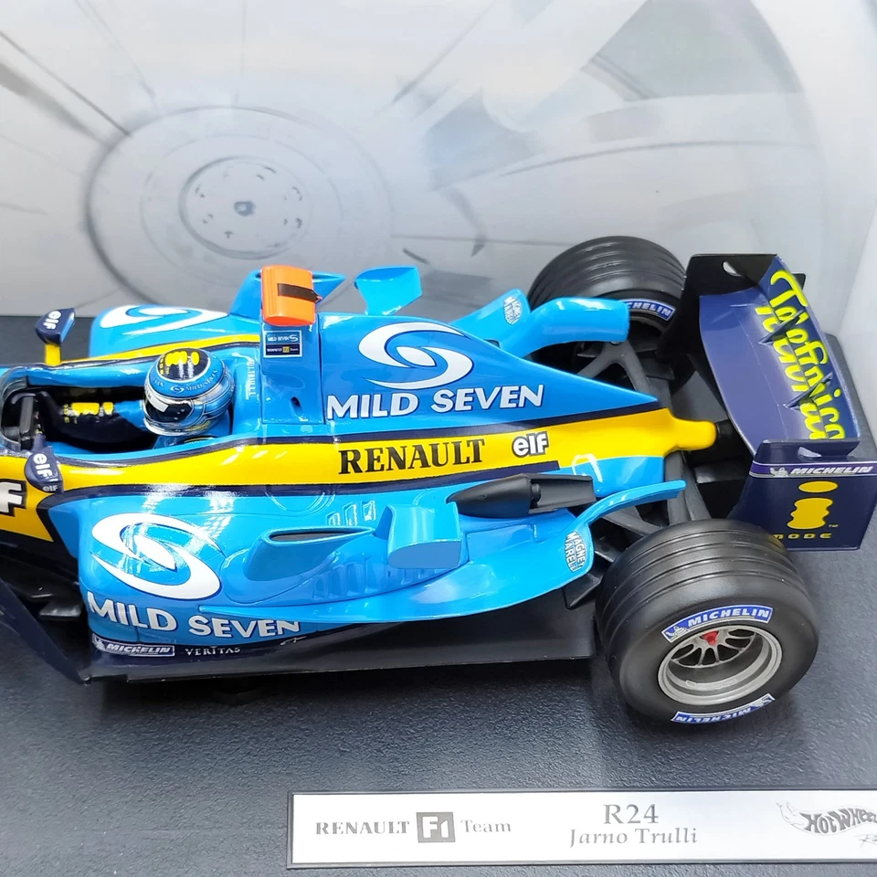 Hot Wheels Racing 1/18 Renault R24 Jarno Trulli #7 MILD SEVEN C7515 decals elf - Image 4 of 4