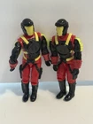 2 Vintage Hasbro 1993 3.75" Gi Joe Cobra Crimson Guard Commander Action Figure