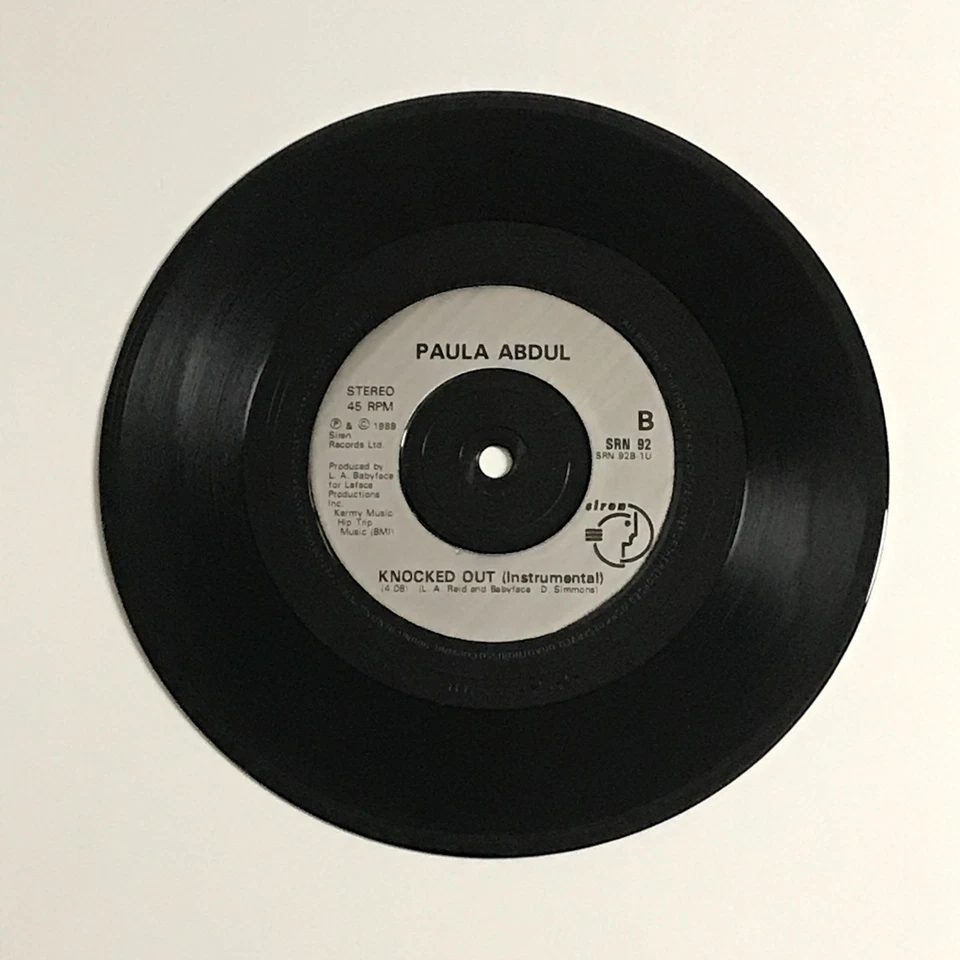 Paula Abdul - Knocked Out 7" Vinyl Record A1/B1 - SRN 92 EX/EX - Image 4 of 4