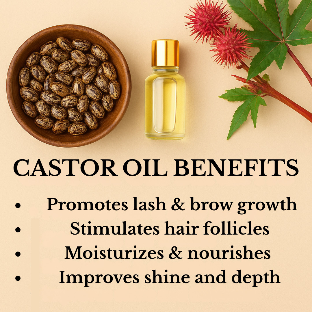Eyelash & Eyebrow Growth Serum &ndash; Longer, Fuller, Thicker &ndash; Castor & Squalane Oil