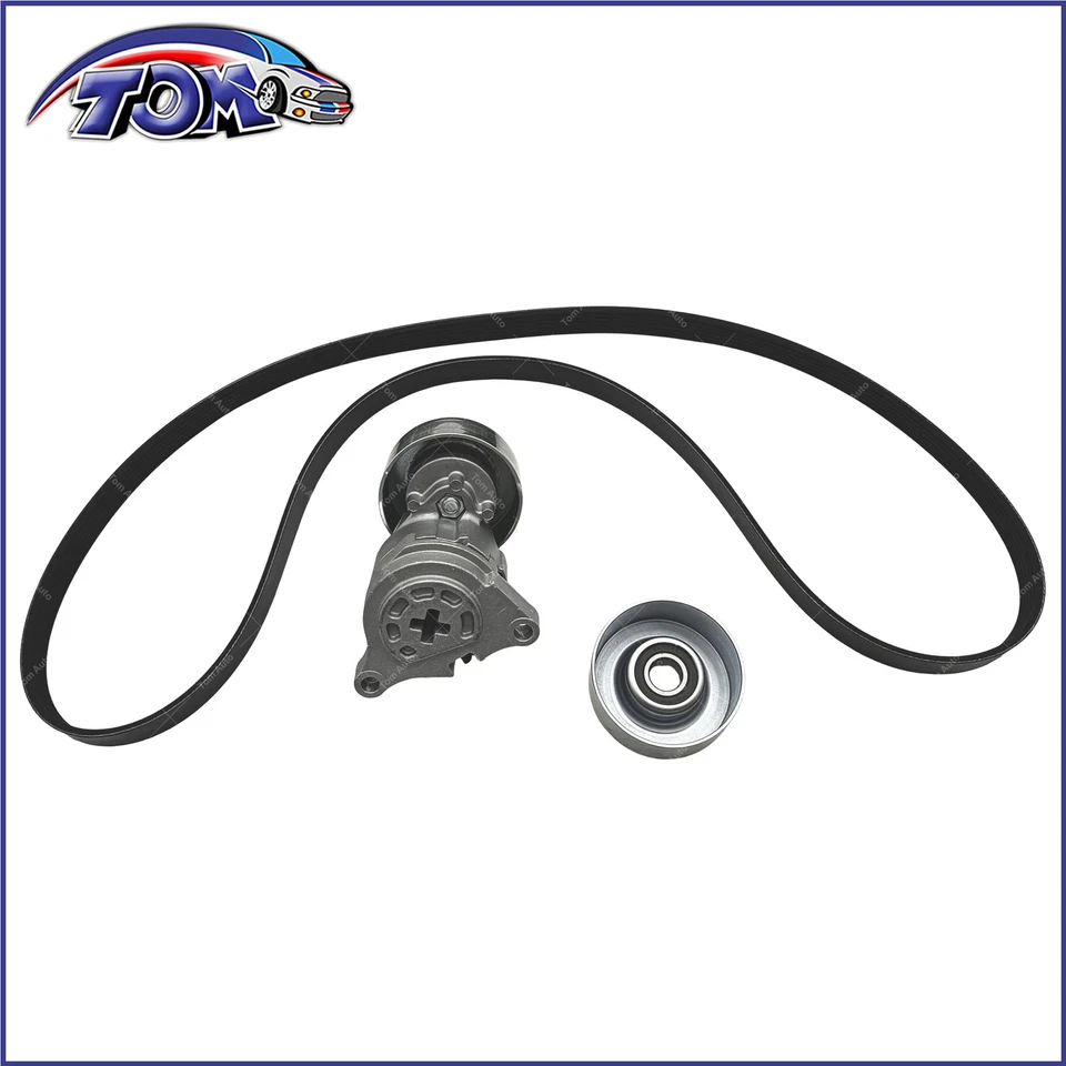 Serpentine Belt Drive Component Kit For 2001-2004 Subaru Outback 3.0L 90K-38489A Foto 2 de 4