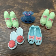 Lot of 6 McDonald  s 2013 Happy Meal Shopkins Shoes  Dress Figures Toys