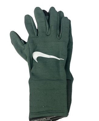 Nike Women s Therma-Fit Running Gloves Touchscreen Green/Silver Size M New