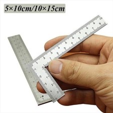 1 pcs Metal Ruler Small Frame Ruler Measuring Layout Tool Square Double-Sided L-
