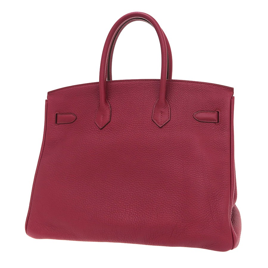 Hermes Birkin 35 Taurillon Clemence Red Handbag 2011 O Stamp #SAB14641 image 3