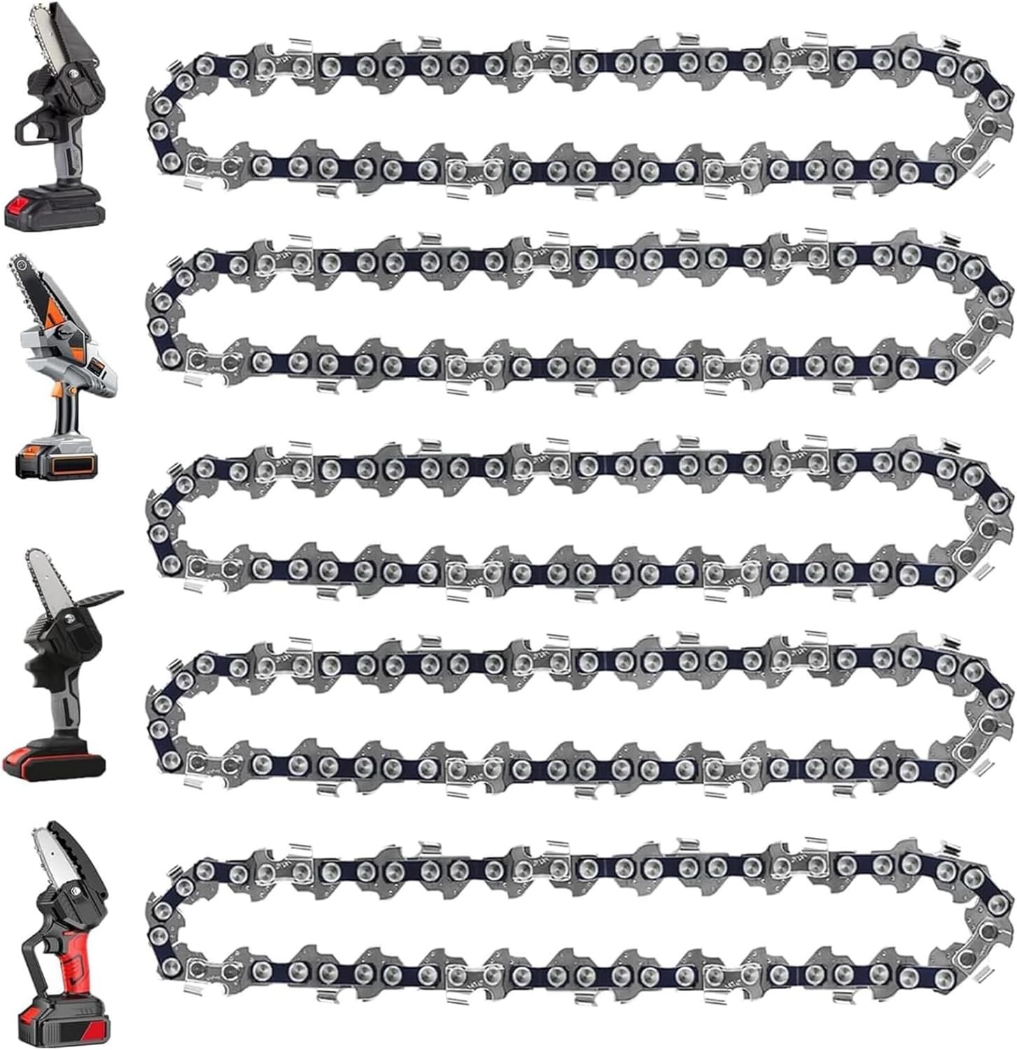 5 Pieces 4 Inch Mini Chainsaw Chain for Stihl GTA 26, 4 Inch Replacement Chains