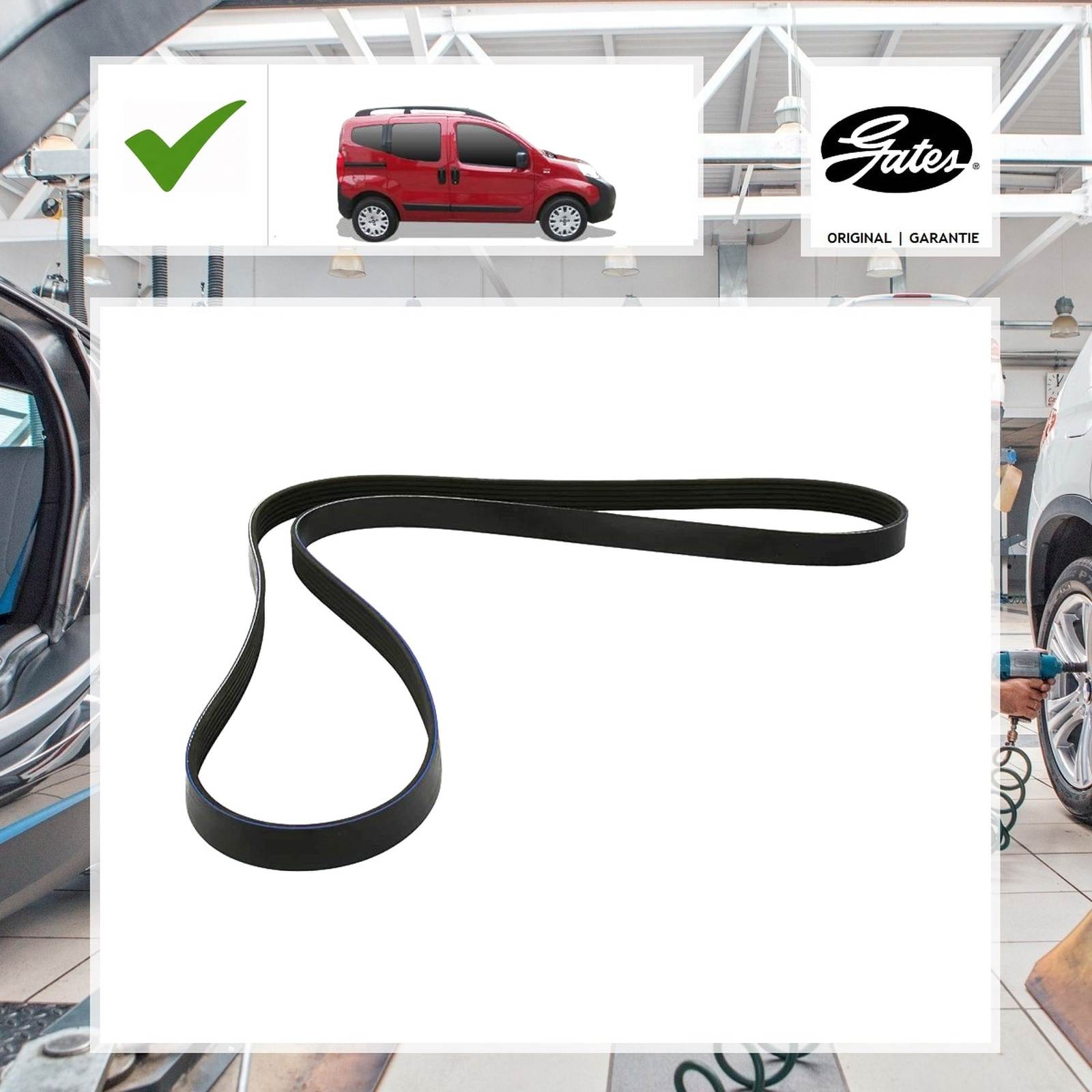 Keilrippenriemen Gates für Citroën Nemo Kasten AA_ 1.3 HDi 75