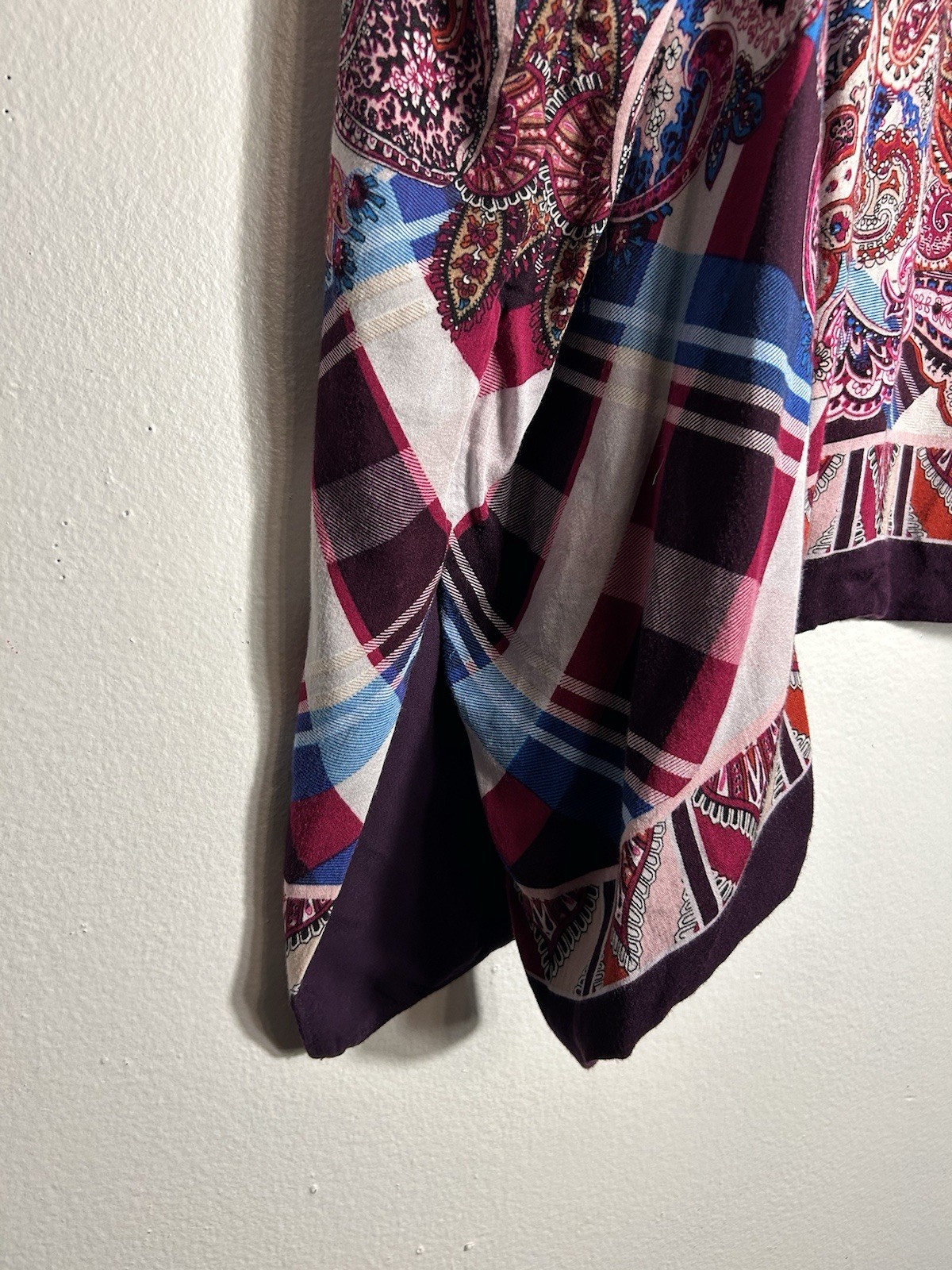 CHICO'S Multicolor Patchwork Print Open Front Car… - image 11