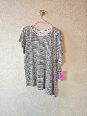 NWT Zumba wear asymmetrical dance Tee size XS Safari Striped Poncho Tee