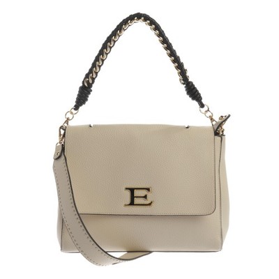 Ermanno Scervino Schultertasche Weiß Schwarz Sehr gut