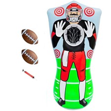 65  Inflatable Football Target Net Toss Game - Double-Sided Throwing Practice Fo