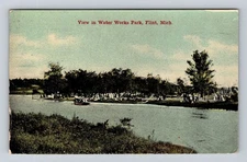 Flint MI-Michigan, Water Works Park, Antique, Vintage c1911 Souvenir Postcard