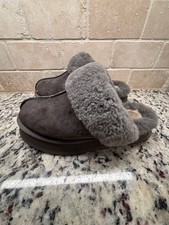 UGG Disquette Slippers for Women's, Size 8- Charcoal Grey Soft, Comfortable