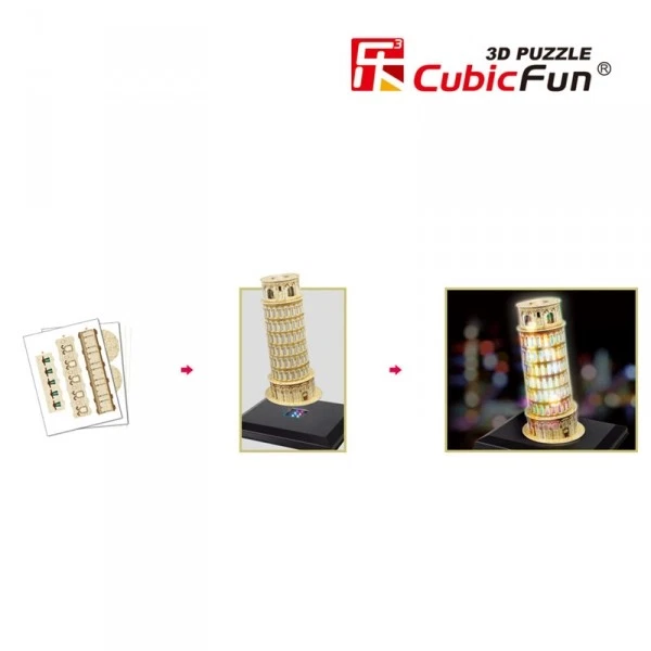 CubicFun 3D Puzzle - PISA TOWER ITALY - L502H - Image 3 of 4