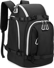 Ski Boot Bag, 50L Ski Boot Travel Backpack for Skis, Snowboard Accessories, Wa