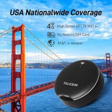 Black UFO Portable Pocket WiFi: 4G LTE Mobile Hotspot for USA (1GB Data)