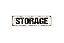 Metal Storage Sign Indoor/Outdoor Door Plaque
