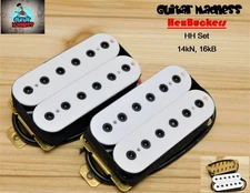 G.M. HexBucker Hight Output Humbucker Set (50mm,52mm) White