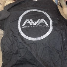 Angels & Airwaves Band Logo Black Color Cotton T-Shirt Sz L