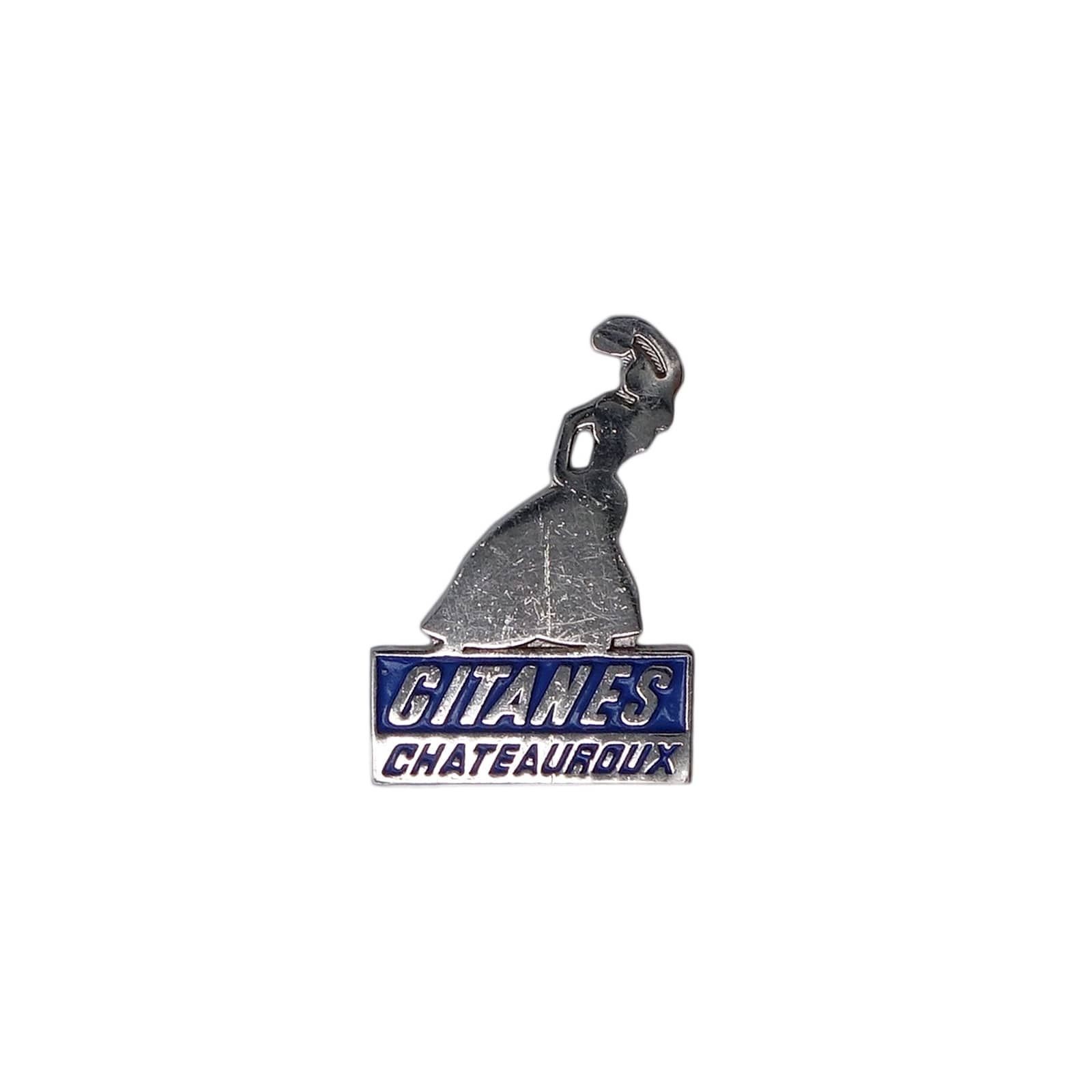 Prendedor GITANES Gitano Vintage Insignia Tabaco Logo Plateado Retro Coleccionable