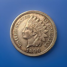 1890 Indian Head Cent  BU++ ,Full  Liberty, Diamonds-Beautiful Toning Coin. GEM