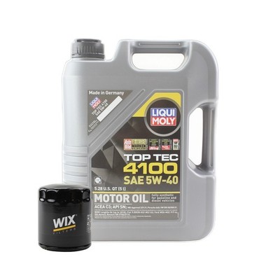 5L Liqui Moly Top Tec 4100 5W-40 Wix Oil Change Kit for Saab 9000 B234 2.3L