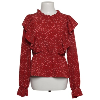 Shein, Bluse, Größe: 40/42, Rot/Weiß, Polyester, Gepunktet, Damen #nHT