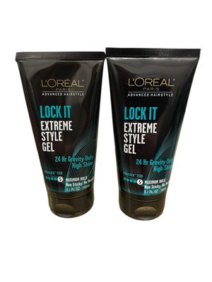 (2) L'Oreal Paris Lock It Extreme Style Hair Gel Maximum Hold High Shine 5.1oz