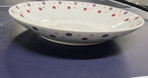 Pampered Chef Simple Additions Large Polka Dot Pasta Serving Bowl 13.5" - Picture 8 of 8